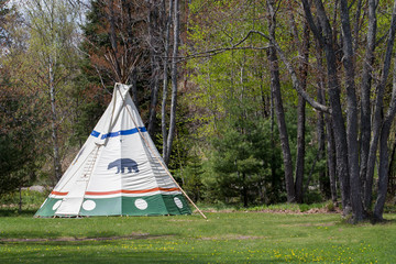 Indian Tepee at Forest Edge