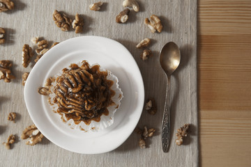 pastry on white plate