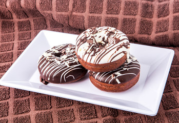 donut on white plate