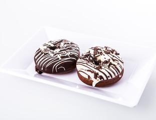 donut on white plate