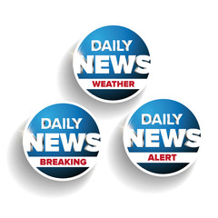 Daily news set - Weather, Breaking, Alert