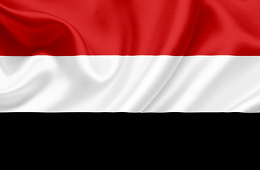 Yemen waving flag