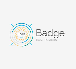 Thin line neat design logo, premium quality stamp