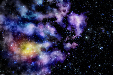 Blue and magenta nebula