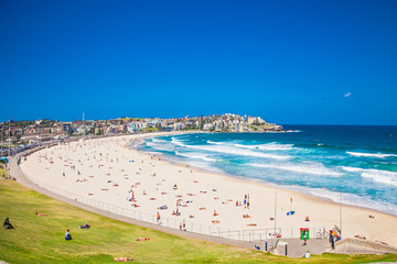 People relaxing on the Bondi beach in Sydney, Australia. - 78911457