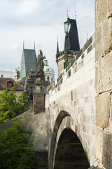 Fototapeta premium Puente Carlos desde el Río Moldava, Praga.