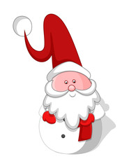 Cute Small Funny Snowman Santa Character