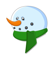 Funny Snowman Character Face