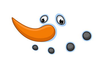Funny Snowman Face Expression