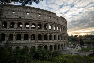 Fototapeta na wymiar Colosseum at Sunset
