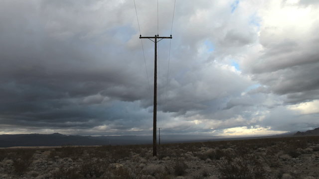 Time lapse of a Telephone Pole in the Mojave Desert.