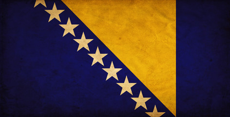 Bosnia and Herzegovina grunge flag