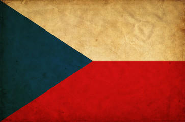 Czech Republic grunge flag