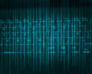 Abstract tech binary background