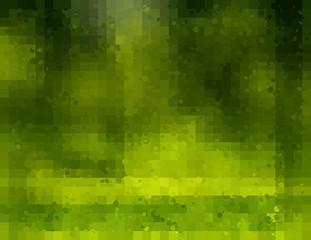 Green Background With cubes,