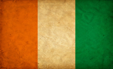 Ivory coast grunge flag