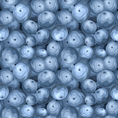 Seamless background with blueberries. Vector illustration.