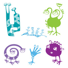 Collection of funny monsters