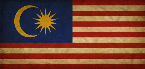 Malaysia grunge flag
