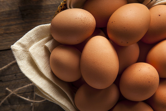 Raw Organic Brown Eggs
