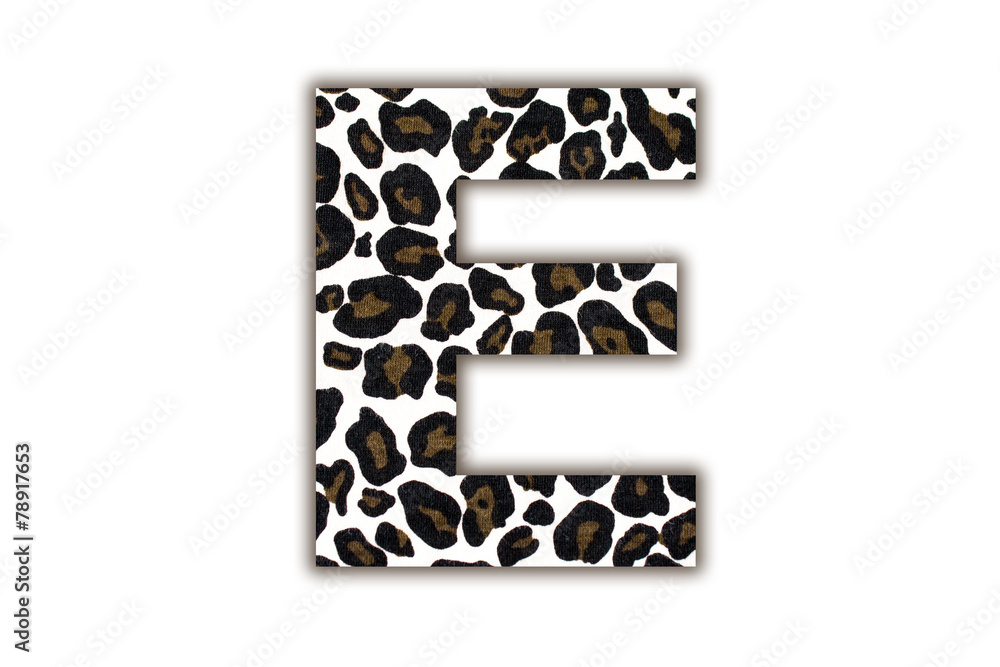 Poster font with pattern leopard