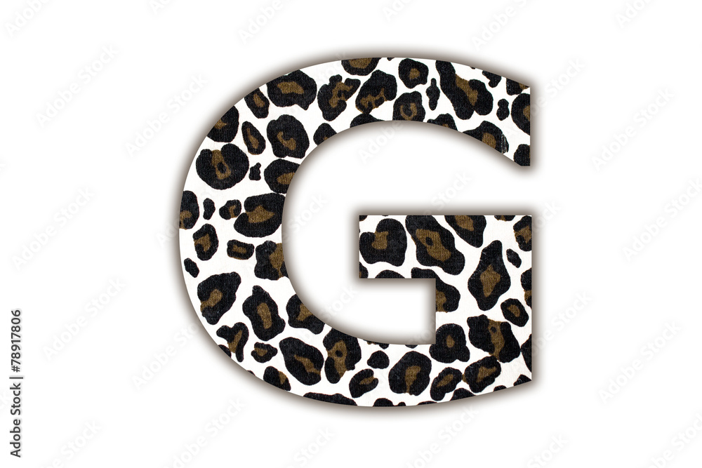 Poster font with pattern leopard
