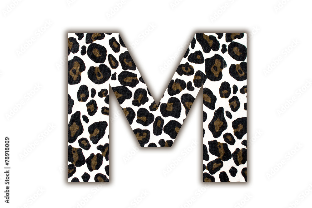 Fototapete font with pattern leopard