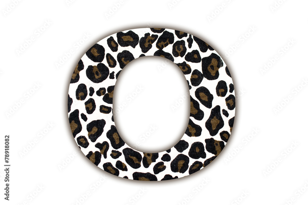 Poster font with pattern leopard