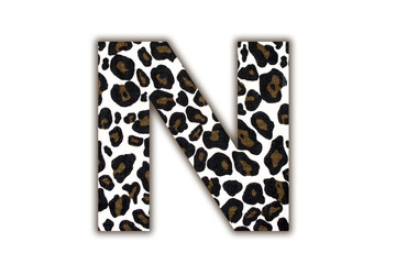 font with pattern leopard