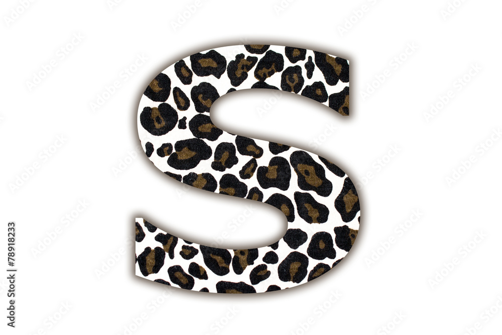 Poster font with pattern leopard