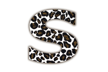 font with pattern leopard