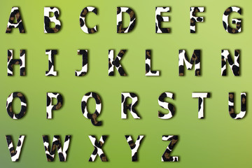font with pattern leopard