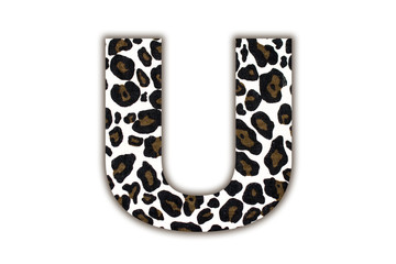 font with pattern leopard