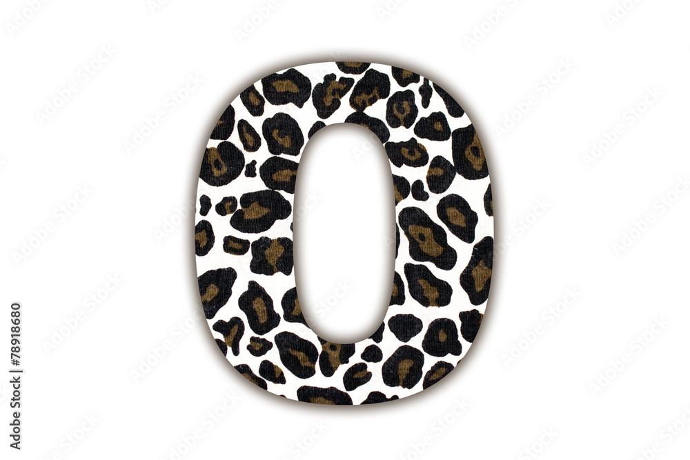 Poster font with pattern leopard