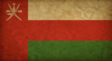 Oman grunge flag