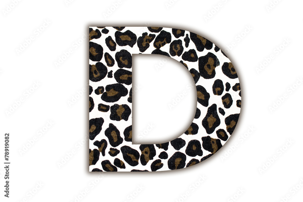 Poster font with pattern leopard