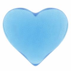 Blue heart of glass