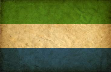 Sierra Leone grunge flag