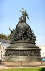 Fototapeta na wymiar Russia - Velikiy Novgorod: Bronze monument to the Millennium