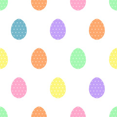 Easter Egg Background / Candy Colours / Flat Design / Seamless