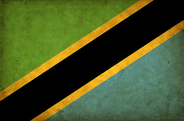Tanzania grunge flag
