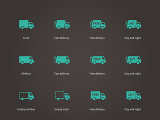 Delivery Service icons.