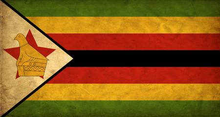 Zimbabwe grunge flag