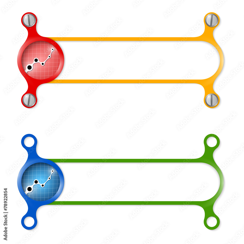 Poster vector abstract colored frame and graph