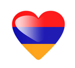 Armenia 3D heart shaped flag
