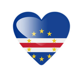 Cape Verde 3D heart shaped flag