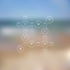 Vector web and mobile interface template. Corporate website desi