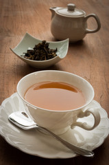 tea cup full of tea