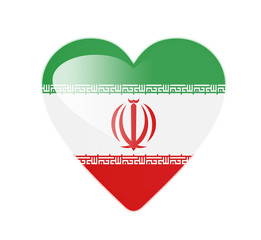 Iran 3D heart shaped flag