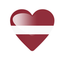 Latvia 3D heart shaped flag